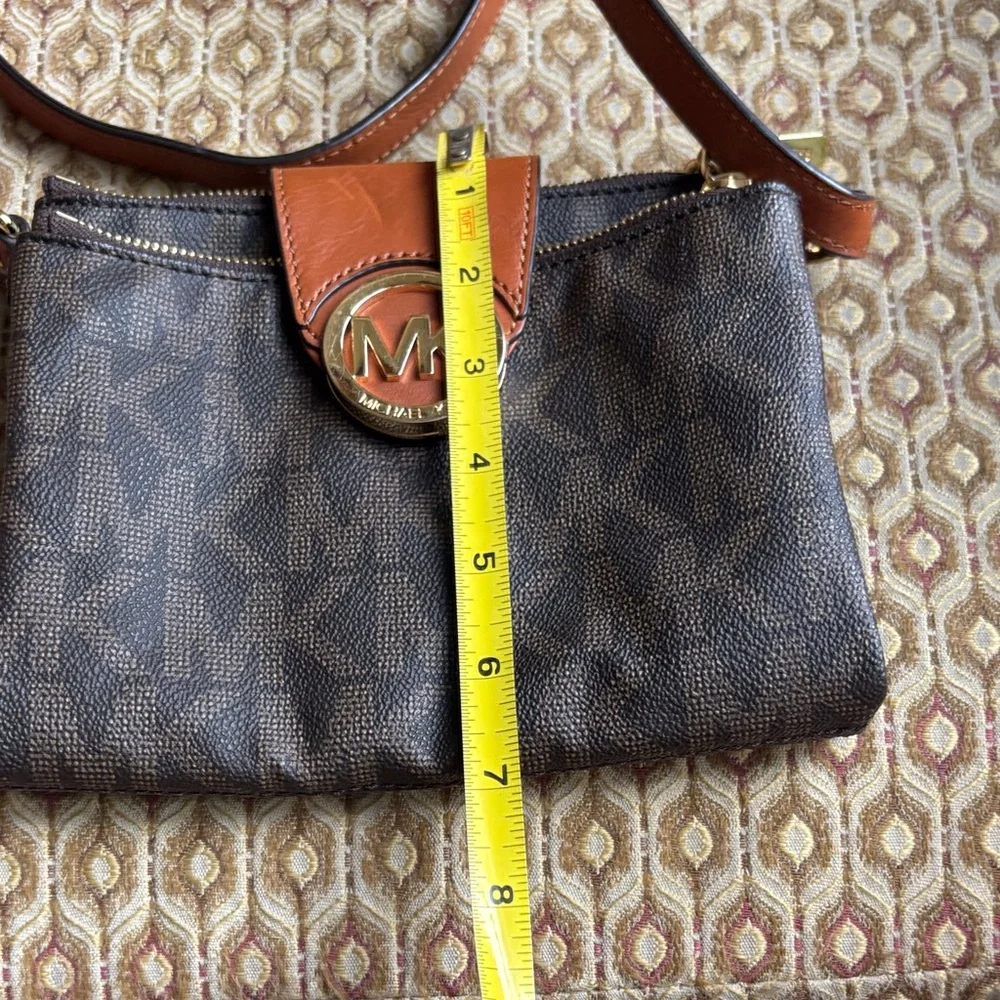 Michael Kors Brown MK Logo Crossbody Bag